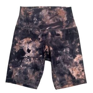 Lululemon Align High Rise Biker Shorts Tie Dye 8” Inseam Size 4